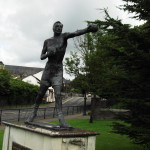 Eddie Thomas statue in Merthyr Tydfil