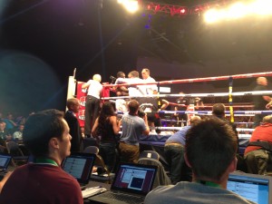 Ovill McKenzie is stopped by Enzo Maccarinelli